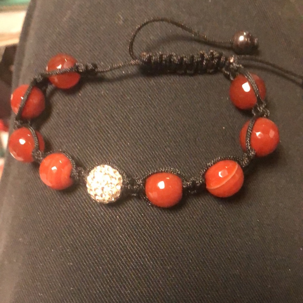 Carnelian Macrame Woven Bracelet- 507 $30 or $25 w/offer